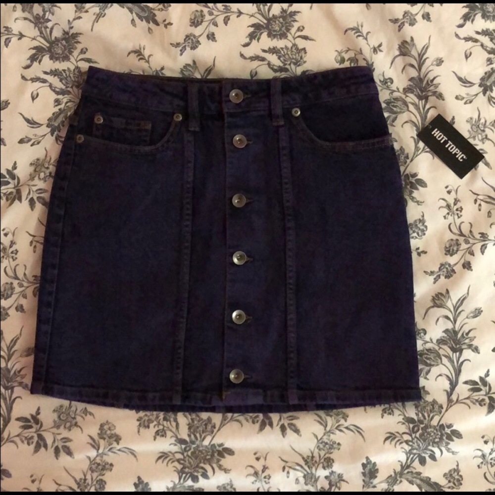 Hot Topic Purple Mini Jean Skirt